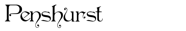 Penshurst font preview