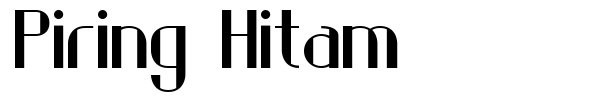 Piring Hitam font