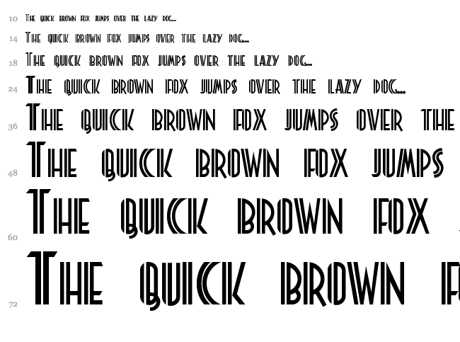 Platonick font waterfall