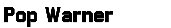 Pop Warner font