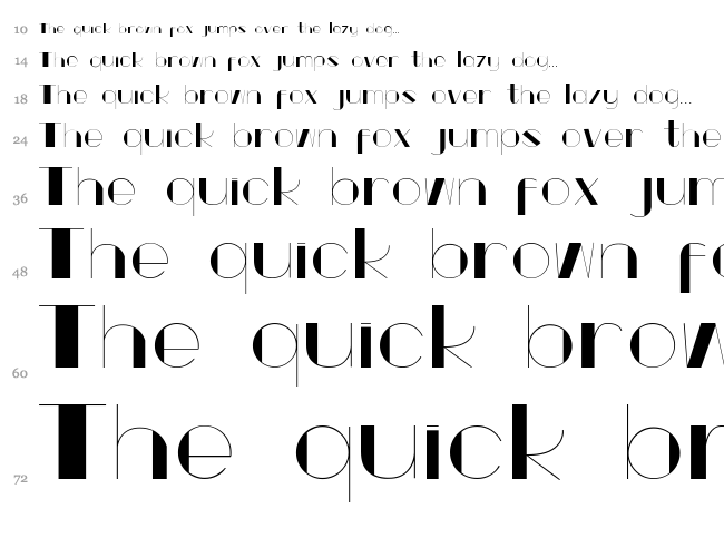 Popeye Type font waterfall