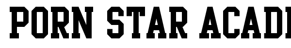 Porn Star Academy font