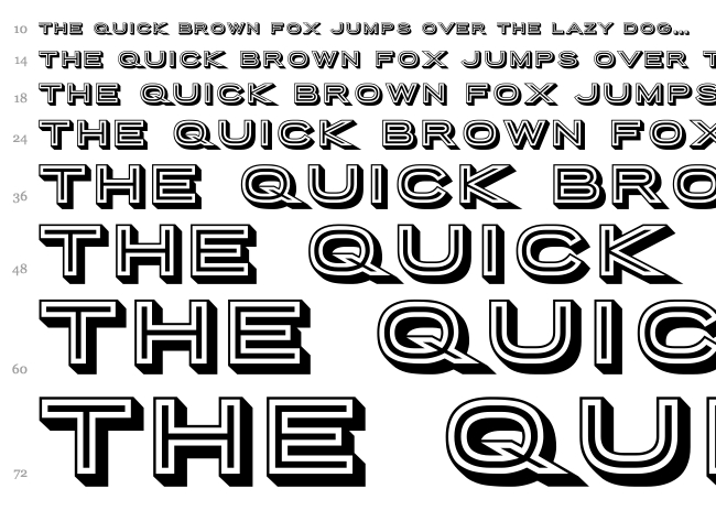 Porter Sans Block font waterfall