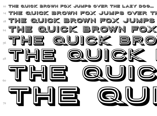 Porter Sans Block font waterfall