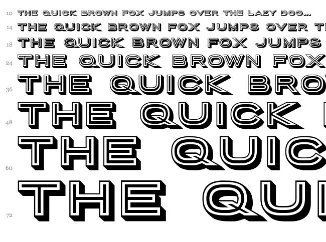 Porter Sans Block font waterfall