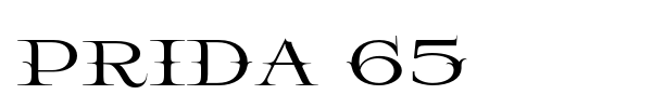 Prida 65 font
