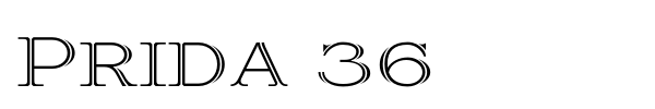 Prida 36 font preview