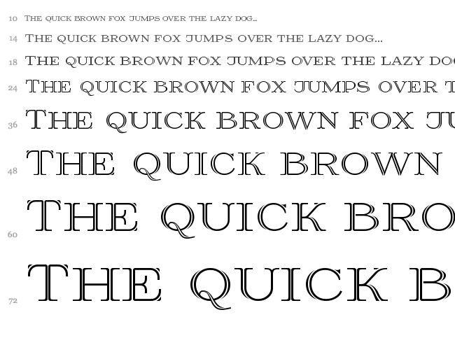 Prida 36 font waterfall