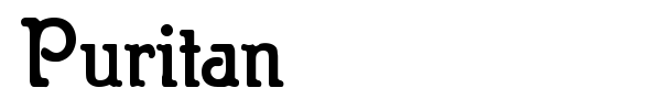 Puritan font preview