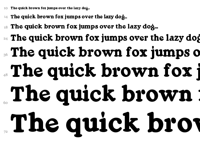 Ragg Mopp font waterfall