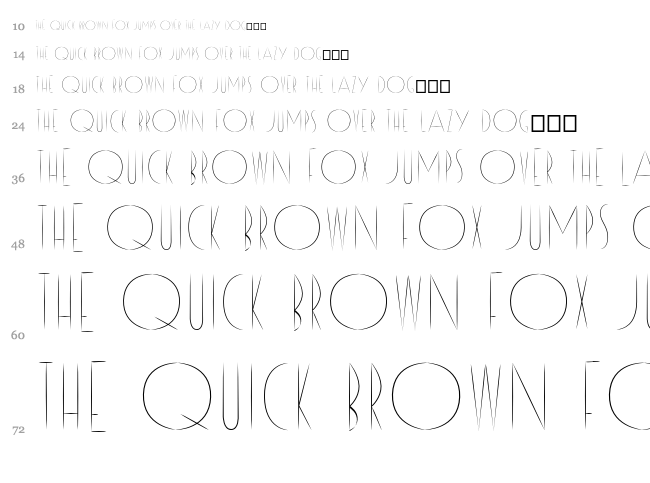 Reason font waterfall