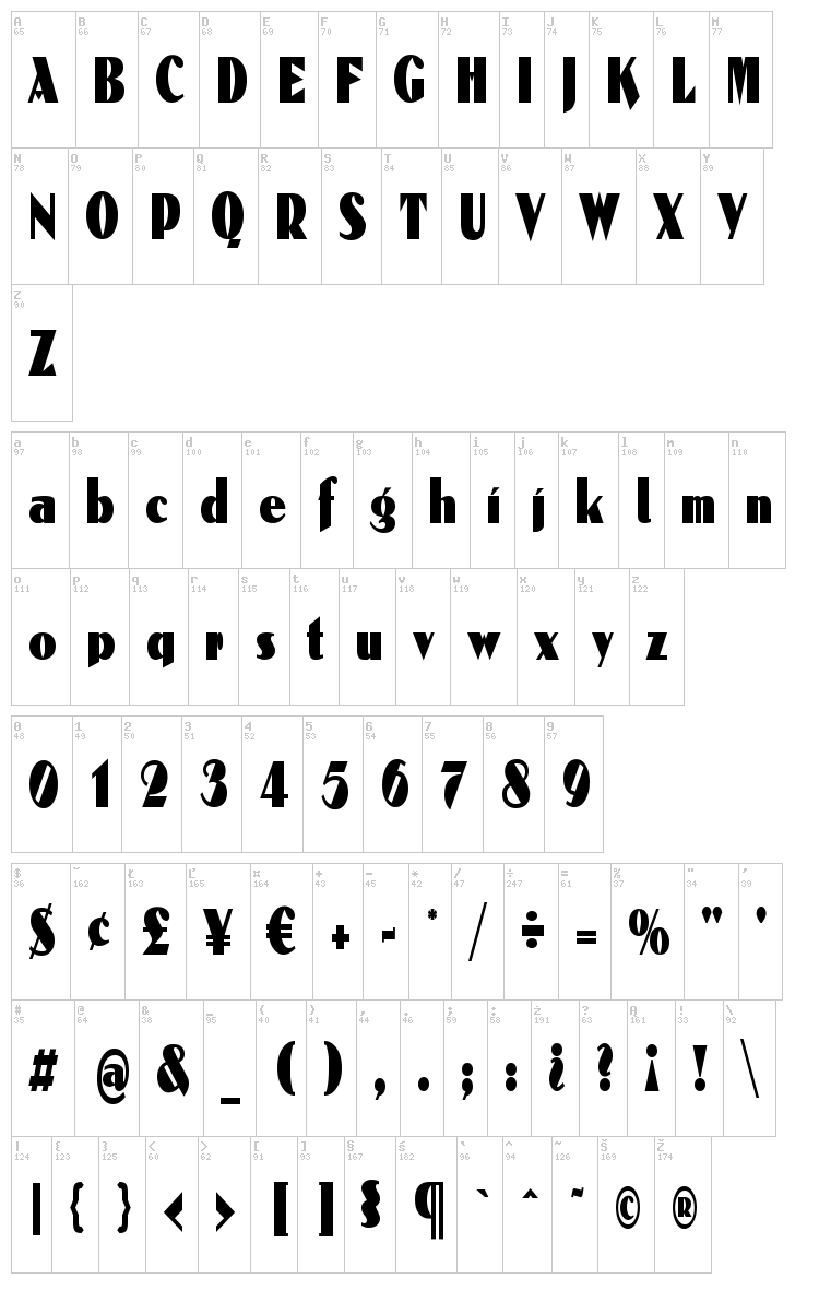 Reclamare font map