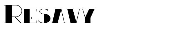 Resavy font