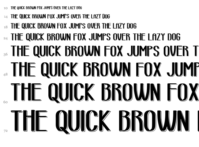 Retro Lined Area font waterfall
