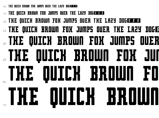 Retro serif font waterfall