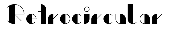 Retrocircular font