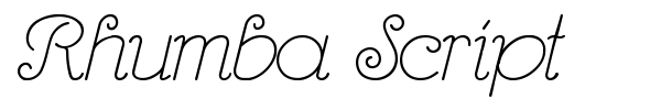 Rhumba Script font