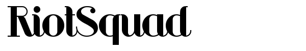 RiotSquad font preview