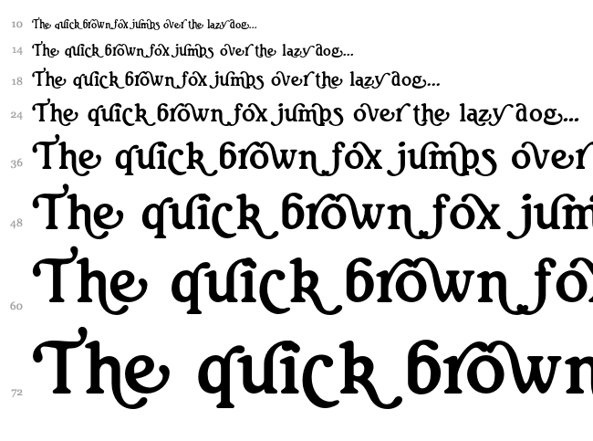 Rita Smith font waterfall
