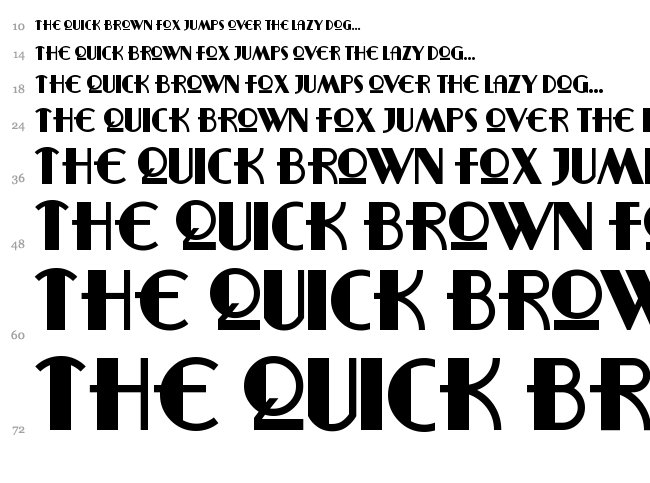 Ritzy Remix font waterfall