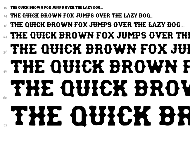 Rodriguez font waterfall