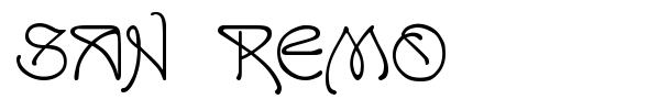 San Remo font