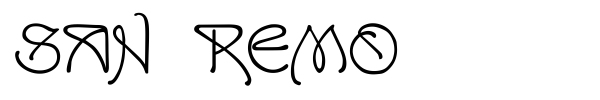 San Remo font preview