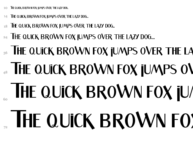 Sandwich font waterfall