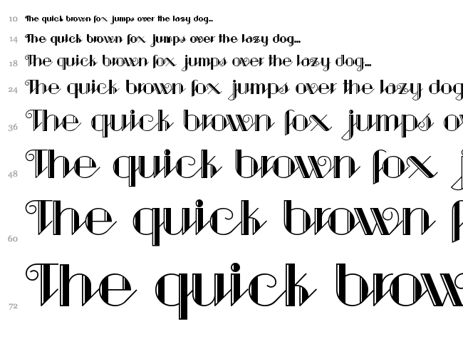 Sarsaparilla font waterfall