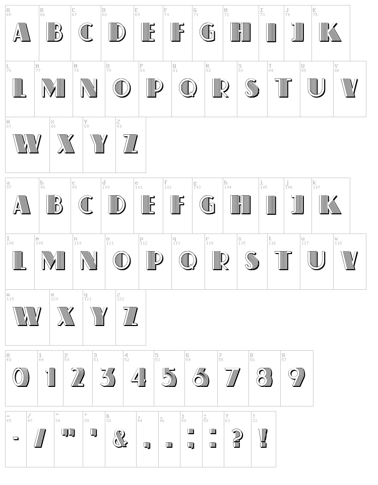 Schaeffer font map