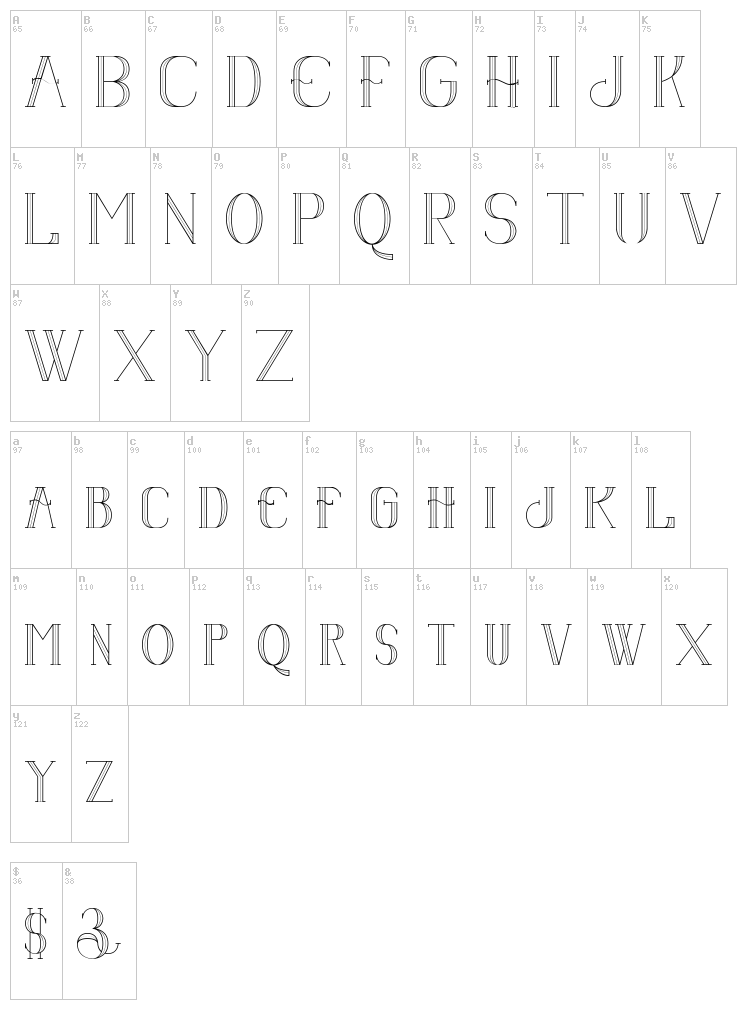 Senandung Malam font map