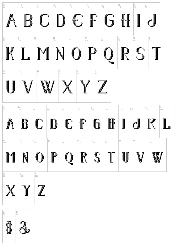 Senandung Malam font map
