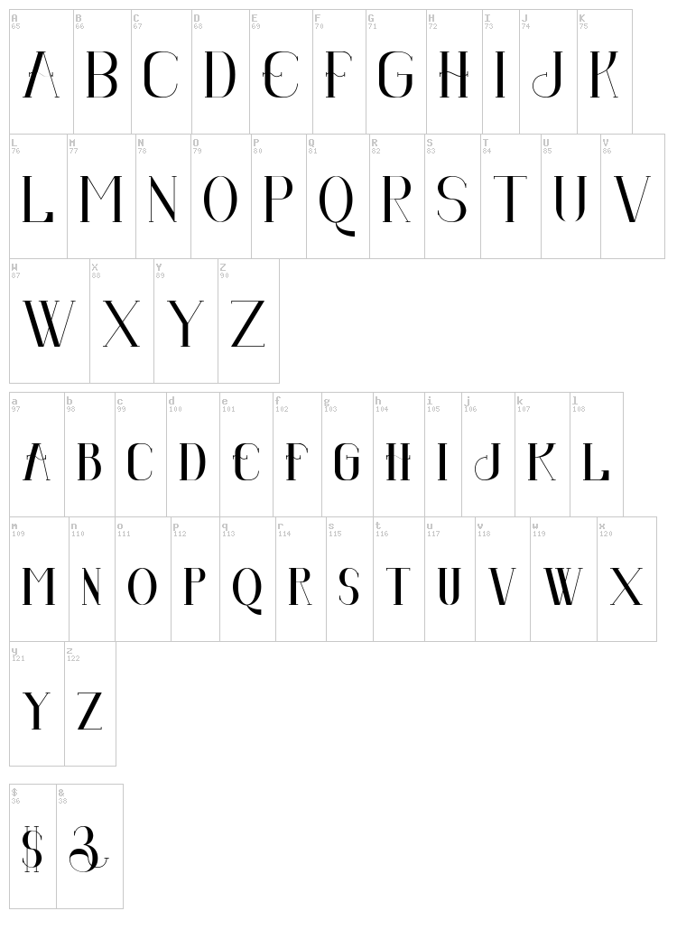 Senandung Malam font map