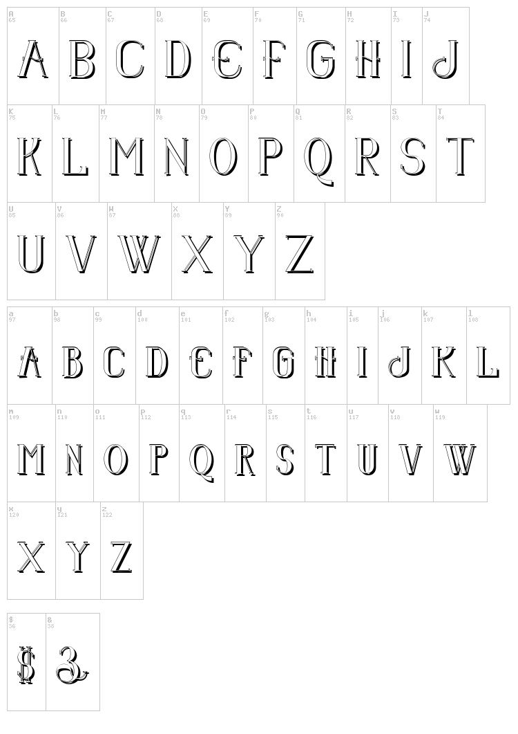 Senandung Malam font map