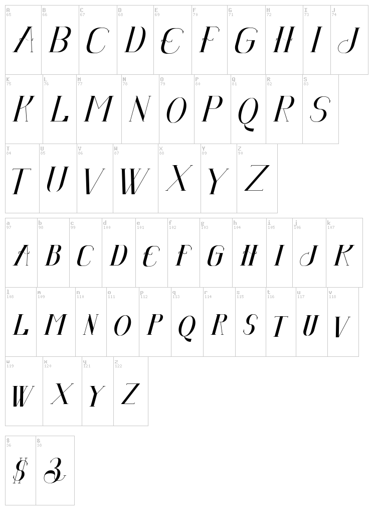 Senandung Malam font map
