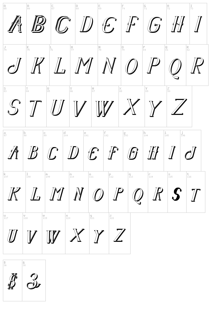 Senandung Malam font map