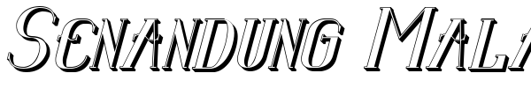 Senandung Malam font