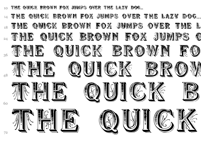 Show Boat font waterfall