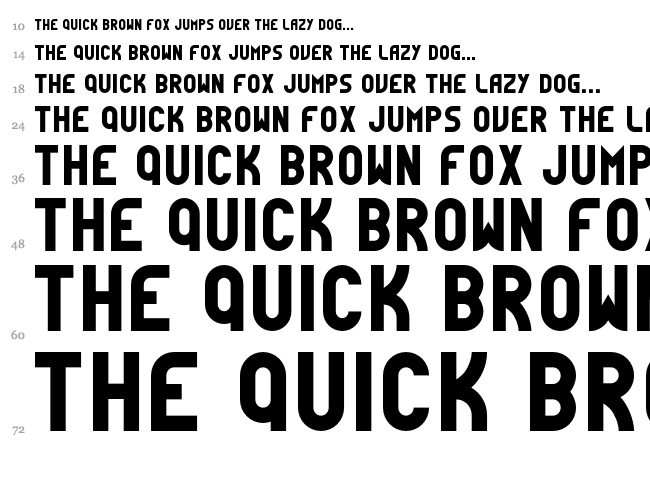 Simpleness font waterfall