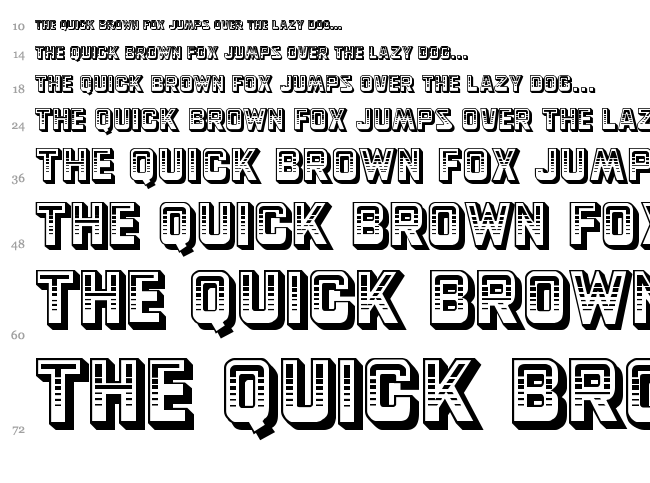 Simson font waterfall