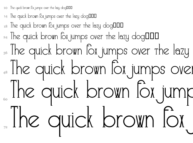 Skyliner font waterfall