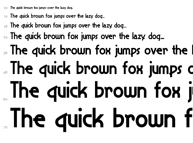 Snappy Service font waterfall