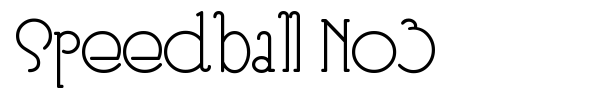 Speedball No3 font