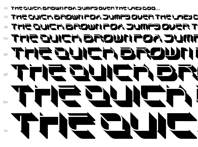 Spondulix NF font waterfall