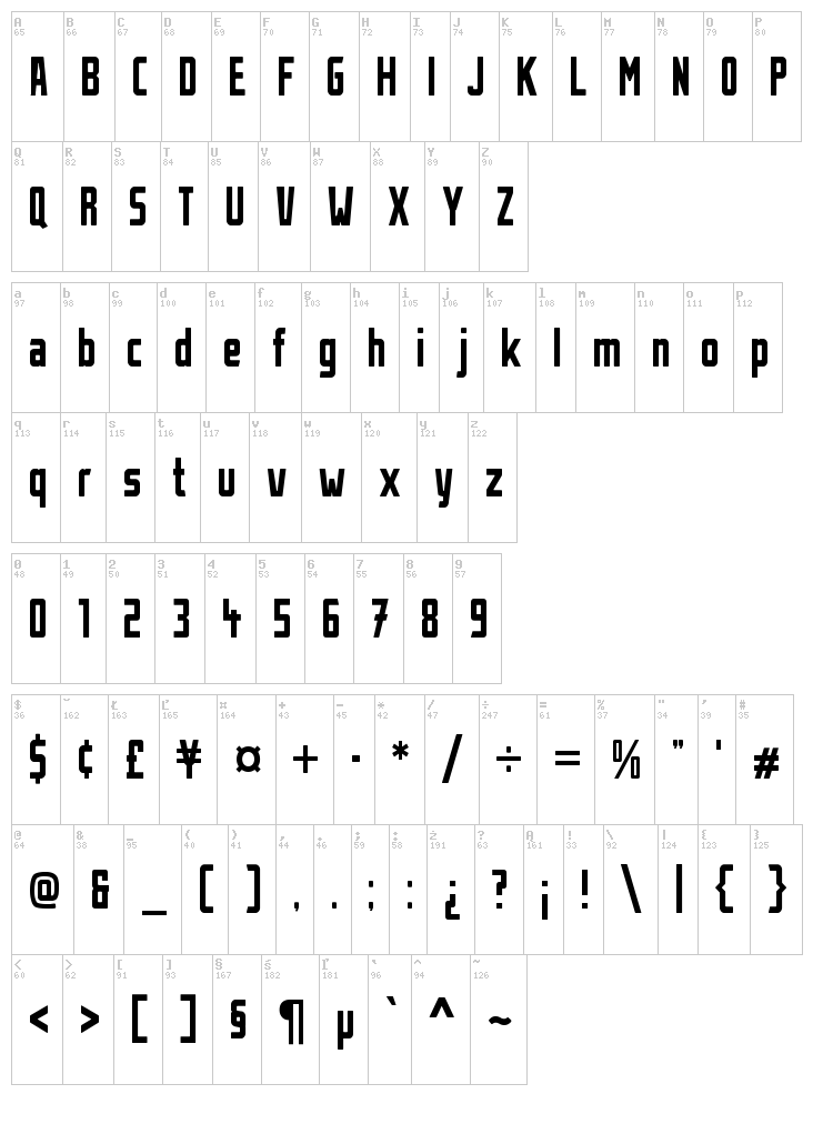 Stahlbetontraeger font map