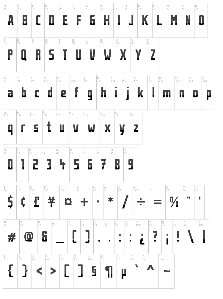 Stahlbetontraeger font map