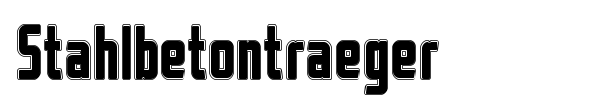Stahlbetontraeger font preview