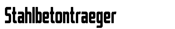 Stahlbetontraeger font preview