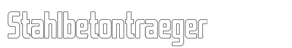 Stahlbetontraeger font preview