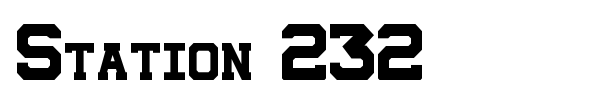 Station 232 font